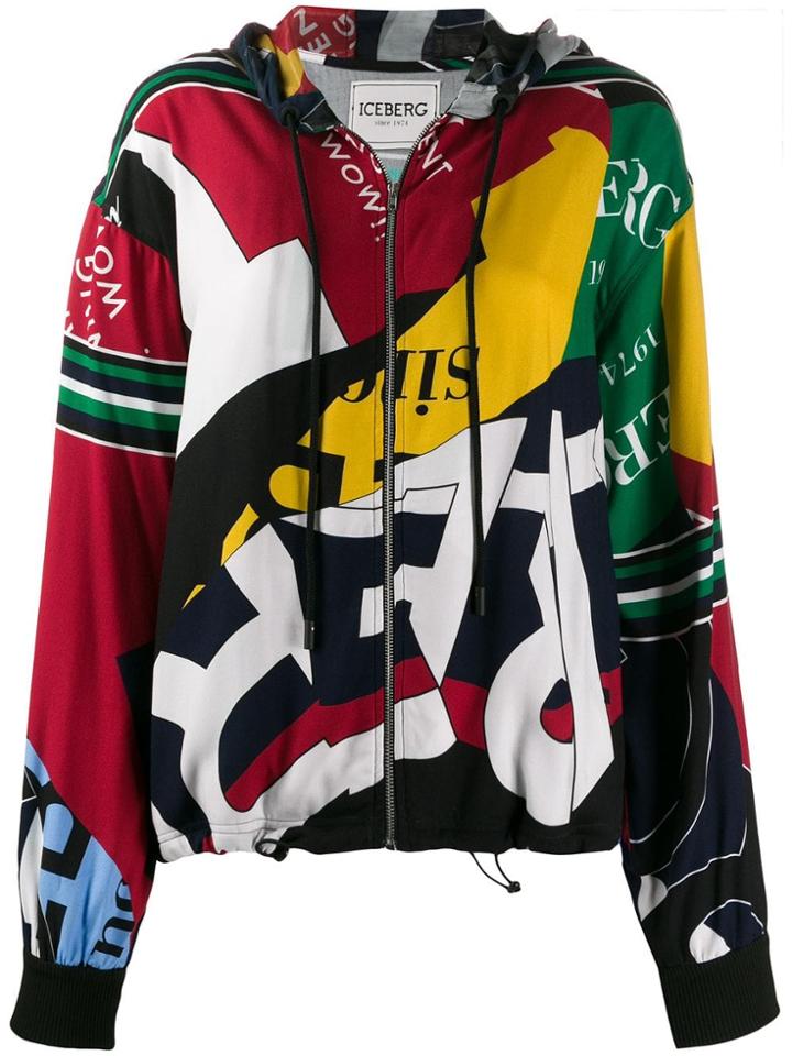 Iceberg Panelled Hooded Jacket - Blue