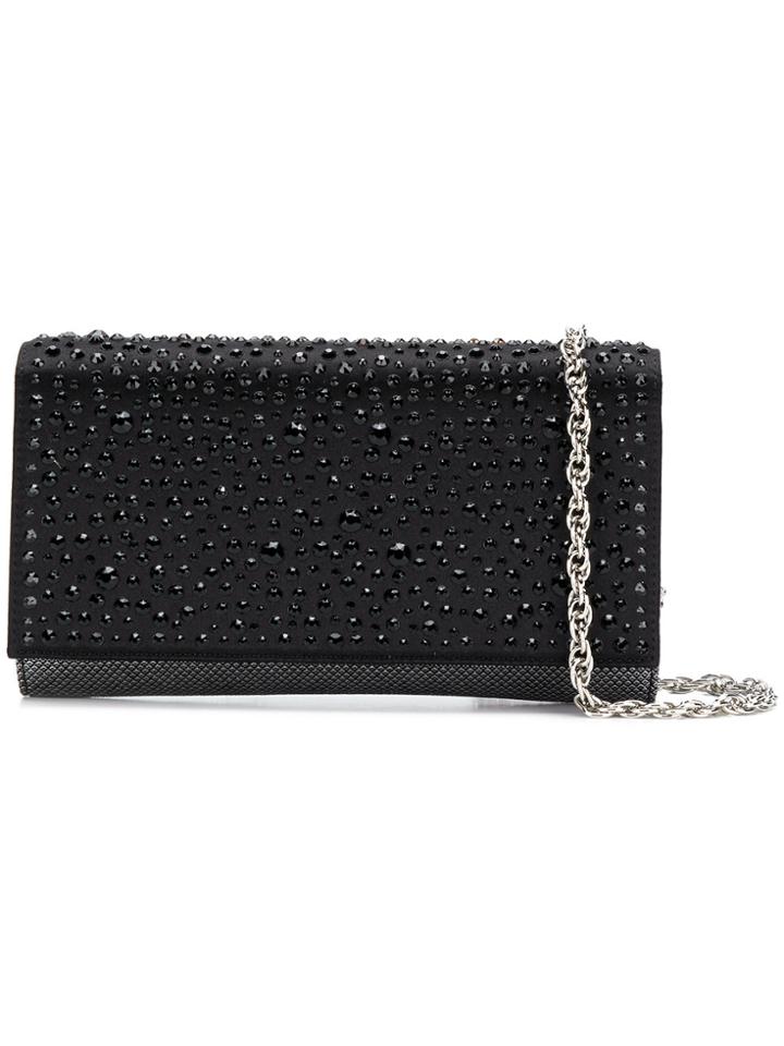 Rodo Crystal Embellished Clutch - Black