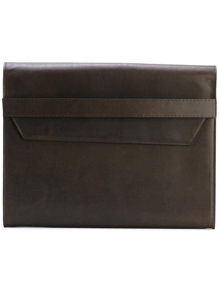 Hand Clutch - Men - Calf Leather - One Size, Brown, Calf Leather, Maison Margiela