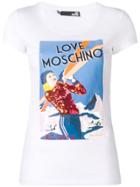 Love Moschino Ski Print T-shirt - White