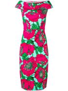 P.a.r.o.s.h. Floral Print Fitted Dress - Pink