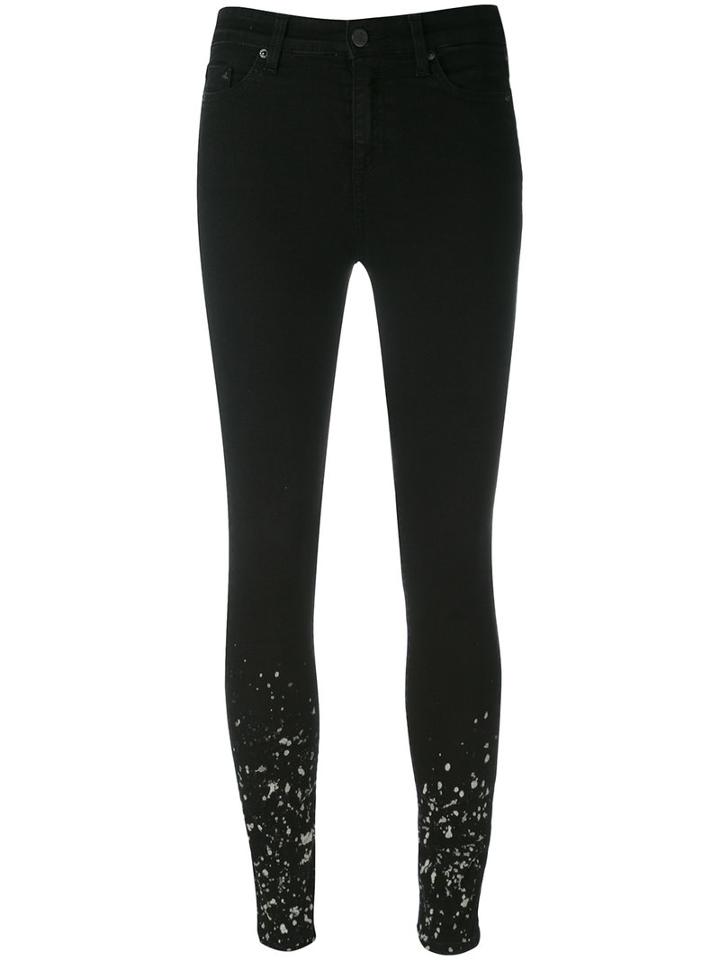 Vivienne Westwood Splatter Trim Skinny Jeans, Women's, Size: 28, Black, Cotton/polyester/spandex/elastane
