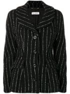 Dolce & Gabbana Vintage 1990's Pinstripe Bouclé Jacket - Black