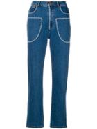 See By Chloé Front Pocket Jeans - Blue