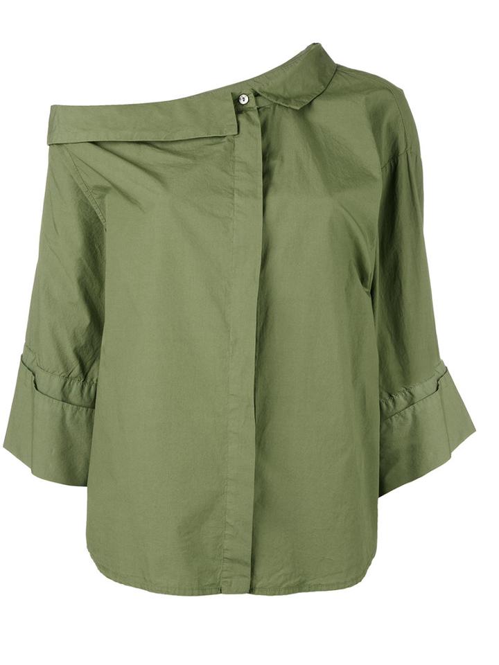 'gatien' Shirt - Women - Cotton - 42, Green, Cotton, Erika Cavallini