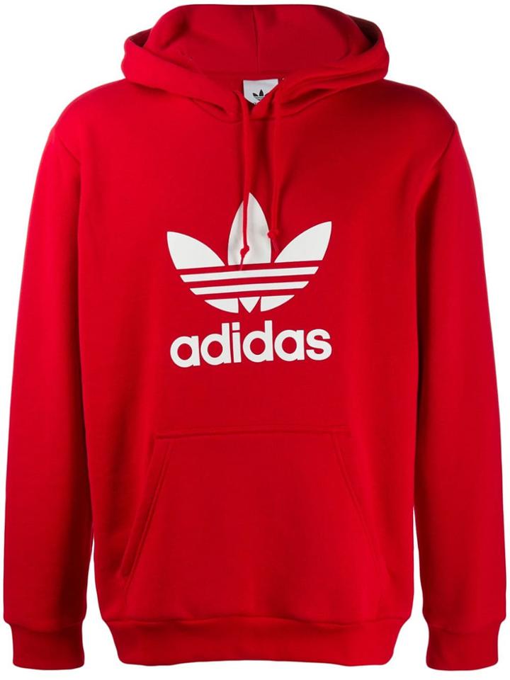 Adidas Trefoil Logo Hoodie - Red