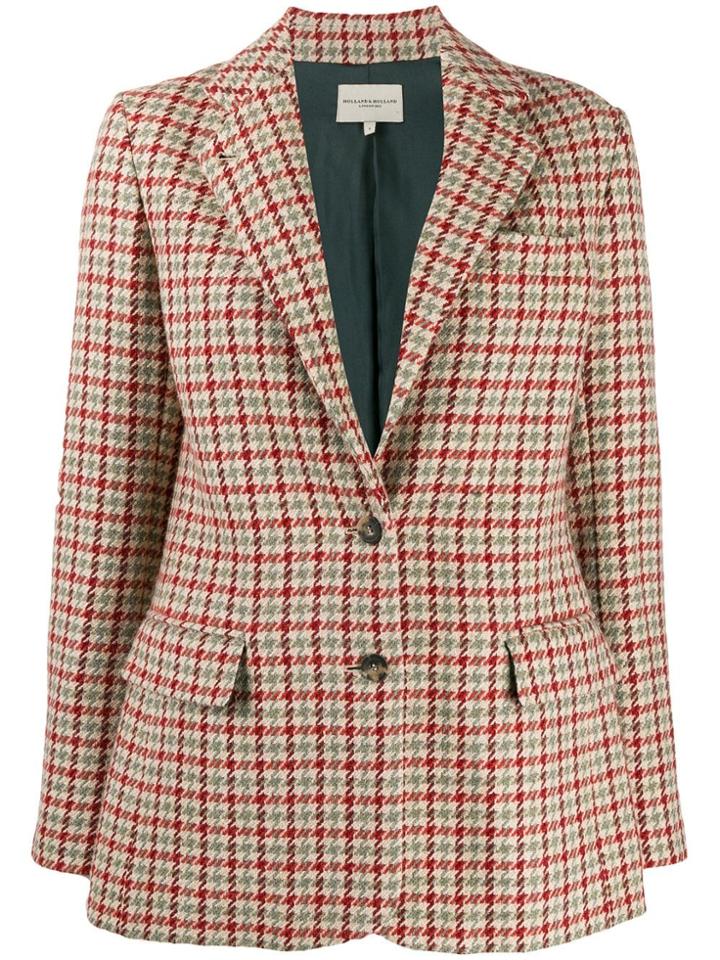 Holland & Holland Houndstooth Fitted Blazer - Neutrals