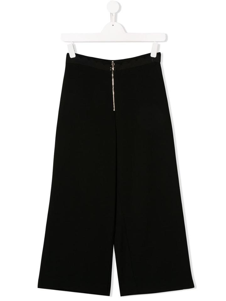 Elisabetta Franchi Kids Wide Leg Trousers - Black