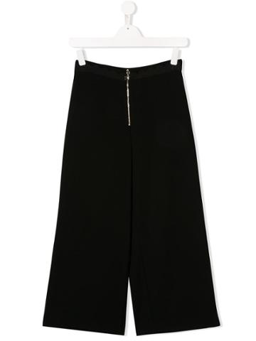Elisabetta Franchi Kids Wide Leg Trousers - Black