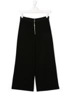 Elisabetta Franchi Kids Wide Leg Trousers - Black