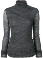 Theory Fitted Roll-neck Top - Grey