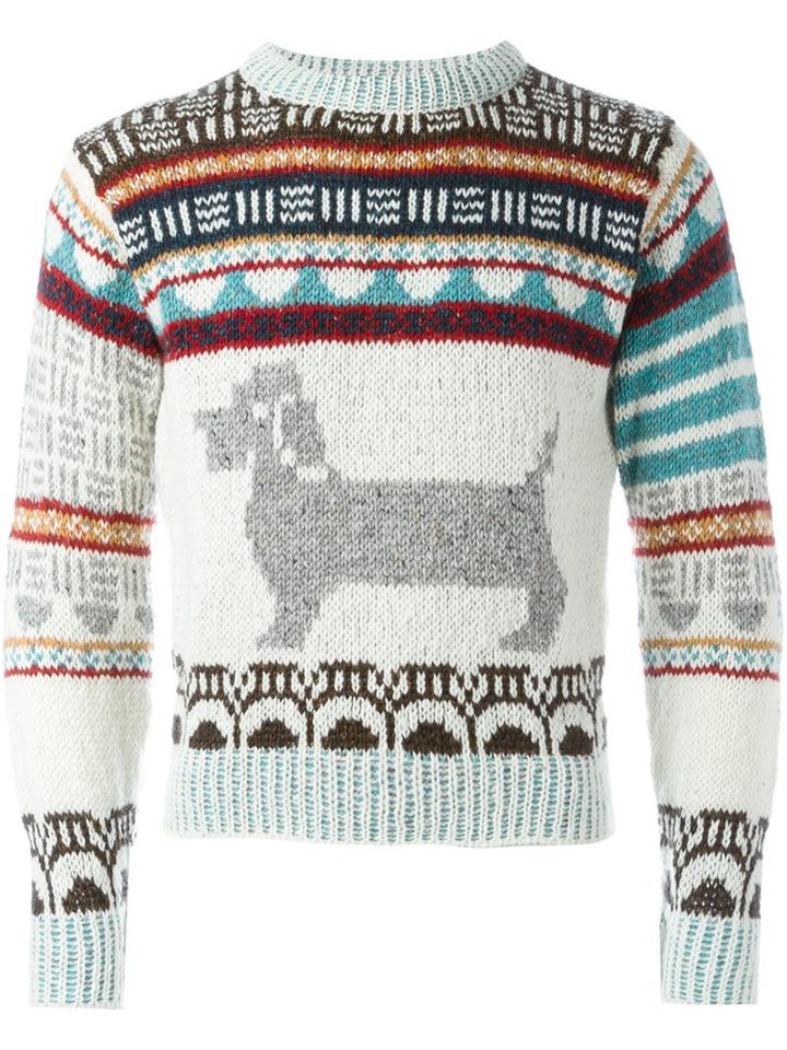 Thom Browne Dog Intarsia Jumper