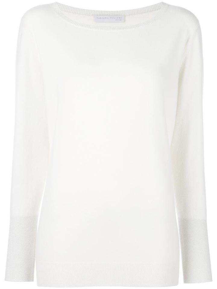 Fabiana Filippi Lightweight Knitted Top, Women's, Size: 42, Nude/neutrals, Merino/polyester/silk/cashmere