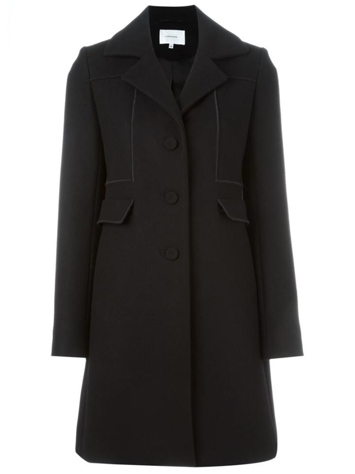 Carven Seam Detail Buttoned Coat