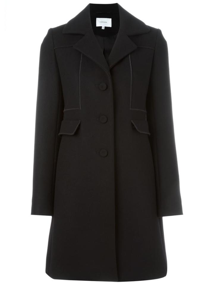 Carven Seam Detail Buttoned Coat