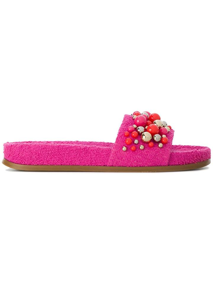 Aquazzura Bon Bon Pool Slides - Pink