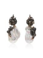 Bibi Van Der Velden Baroque Pearl Animal Earrings - Metallic