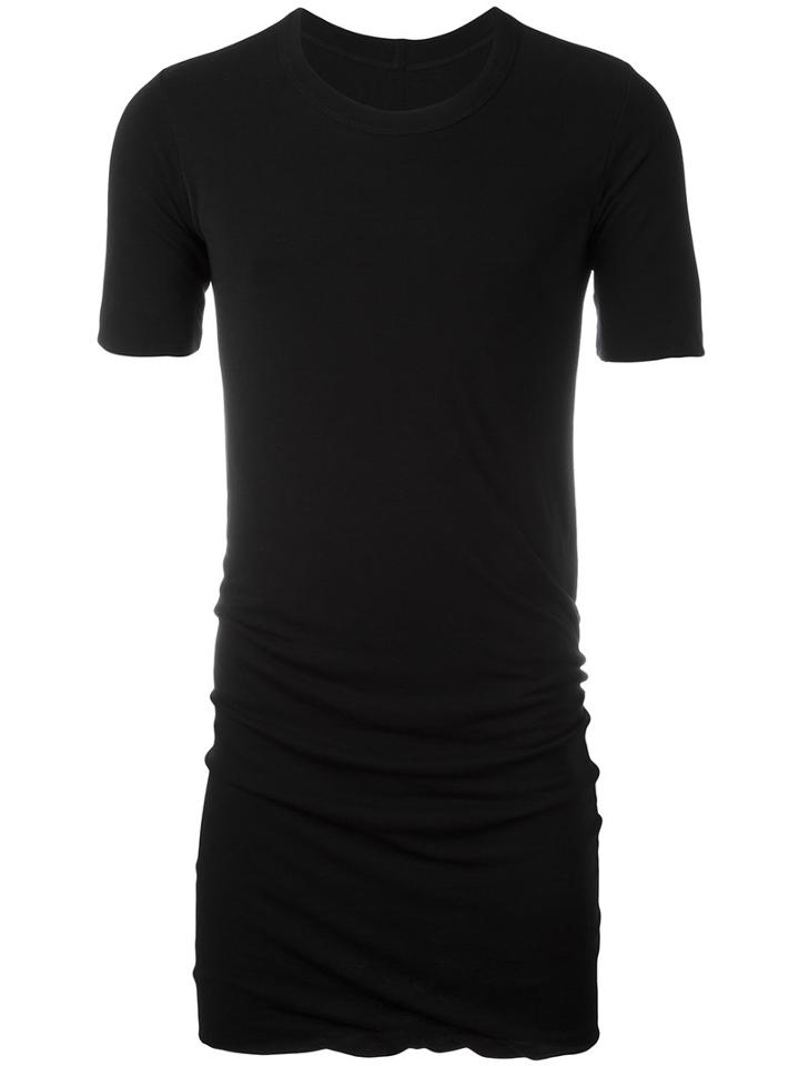 Rick Owens Long Length T-shirt, Men's, Size: Xs, Black, Silk/viscose
