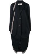 Uma Wang Side Stripe Oversized Coat - Black