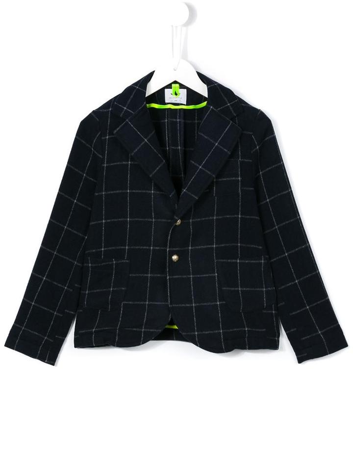 Macchia J Kids Checked Blazer, Boy's, Size: 10 Yrs, Blue