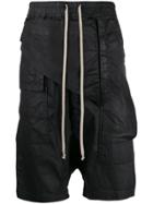 Rick Owens Drkshdw Wax Cargo Shorts - Black