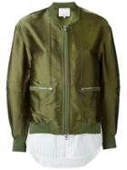 3.1 Phillip Lim Trompe L'oeil Bomber Jacket - Green