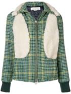 Golden Goose Houndstooth Zipped Jacket - Green