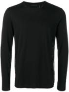 Helmut Lang Overlay Logo Long Sleeve Top - Black