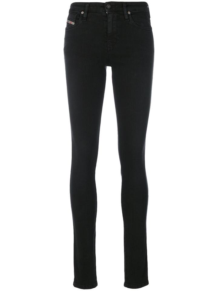 Diesel - Skinny Jeans - Women - Cotton/polyester/spandex/elastane - 25/30, Black, Cotton/polyester/spandex/elastane