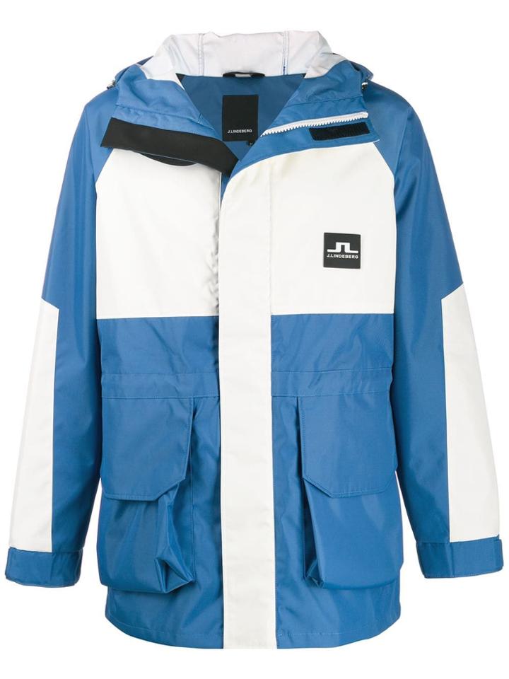 J.lindeberg Coated Canvas Coat - 6326 Work Blue