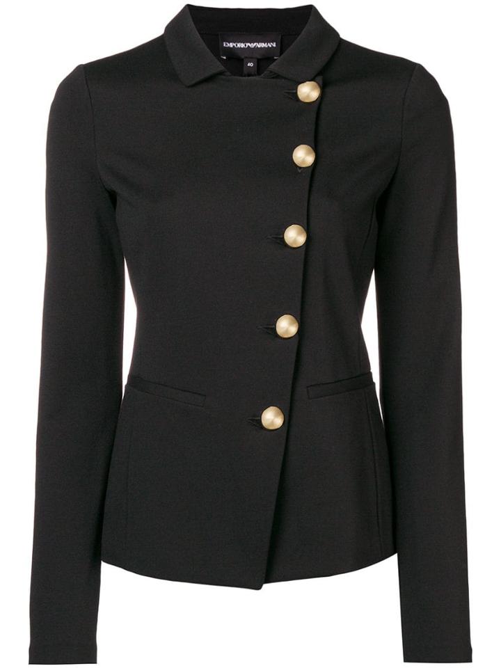 Emporio Armani Fitted Classic Blazer - Black
