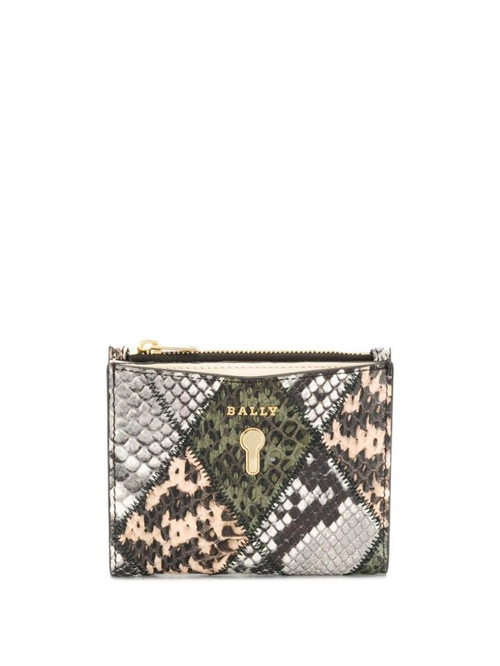 Bally Panelled Bifold Purse - Green