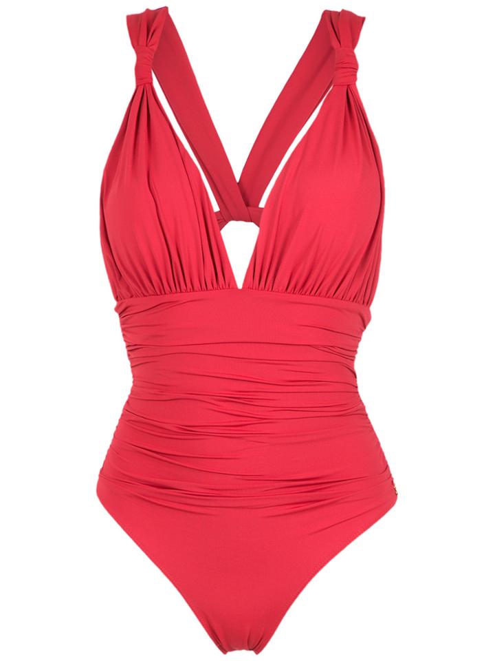 Brigitte Cut Out Swimsuit - Red
