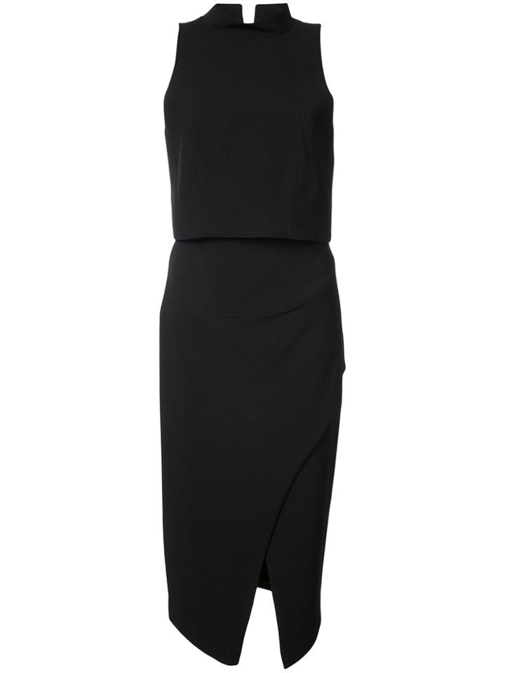 Black Halo Sleeveless Cutout Midi Dress