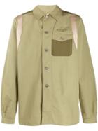 Givenchy Panelled Button-up Shirt - Green