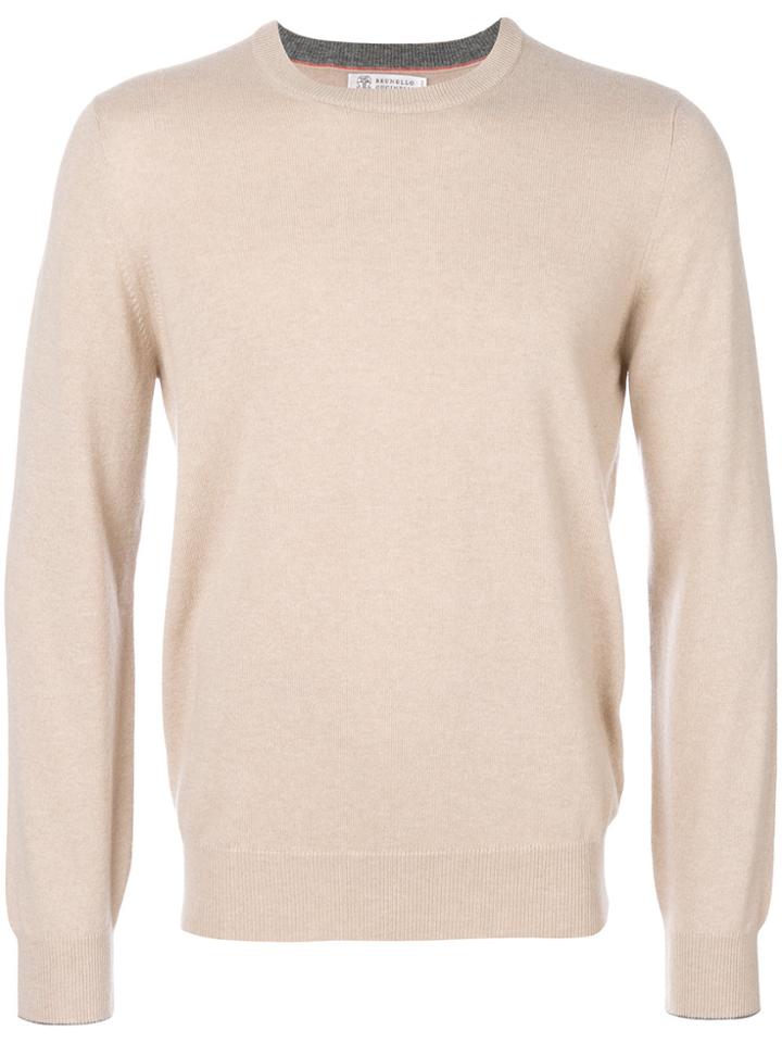 Brunello Cucinelli Slim-fit Jumper - Nude & Neutrals