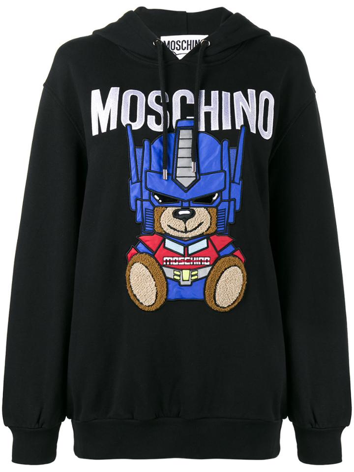 Moschino Transformer Teddy Hoodie - Black