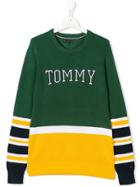 Tommy Hilfiger Junior Teen Block Colour Jumper - Green