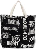 Facetasm Logo Printed Tote - Black