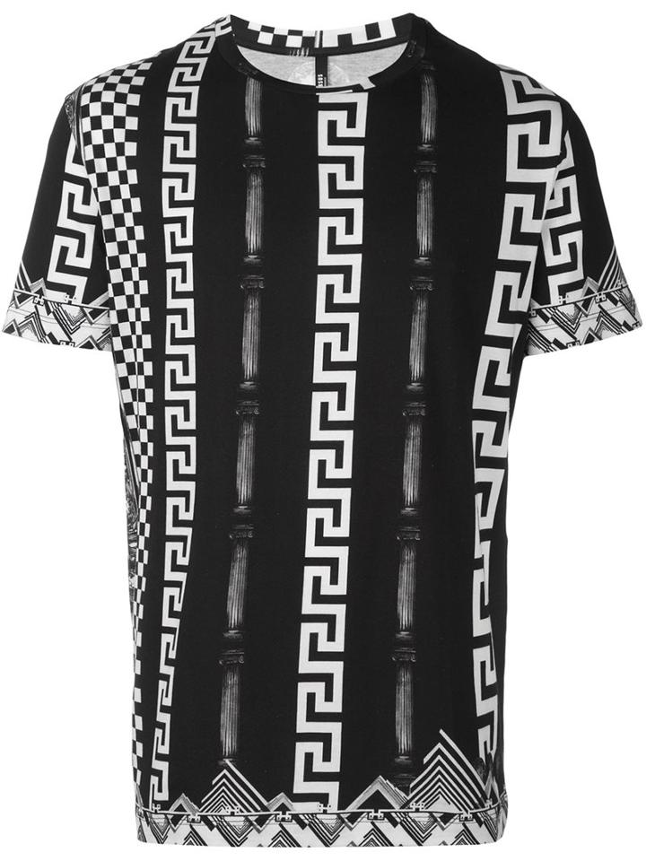 Versus Printed T-shirt, Men's, Size: Medium, Black, Cotton/spandex/elastane