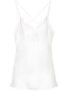 Alberta Ferretti Lace-detail Camisole Top - White