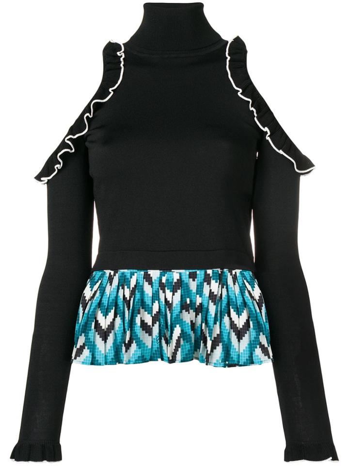 Elisabetta Franchi Cut-out Shoulder Top - Black