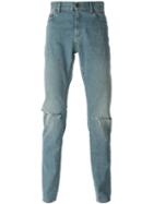 Saint Laurent Stonewashed Jeans, Men's, Size: 33, Blue, Cotton/polyurethane