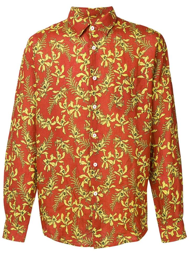 Paura Floral Long-sleeve Shirt - Brown