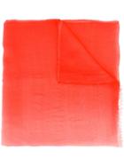 Armani Collezioni - Striped Scarf - Women - Silk - One Size, Yellow/orange, Silk