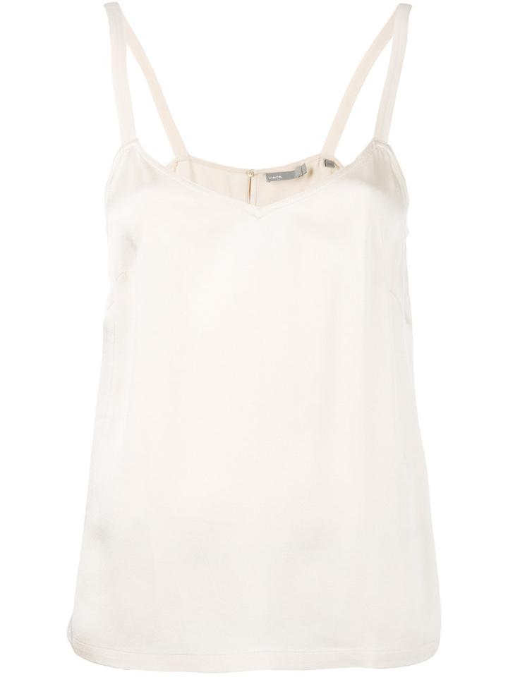 Vince - Wide Strap Camisole Top - Women - Acetate/viscose - S, Nude/neutrals, Acetate/viscose