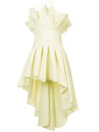 Rosie Assoulin Ruffle Edge Asymmetric Gown - Yellow & Orange