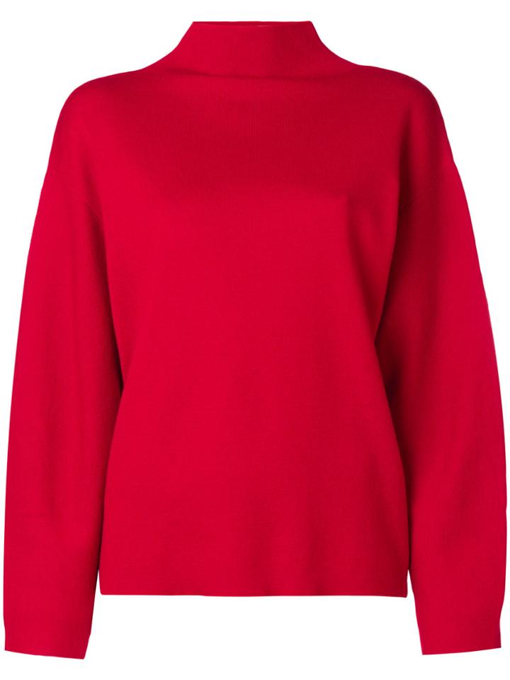 Aspesi Stand-up Collar Jumper - Red