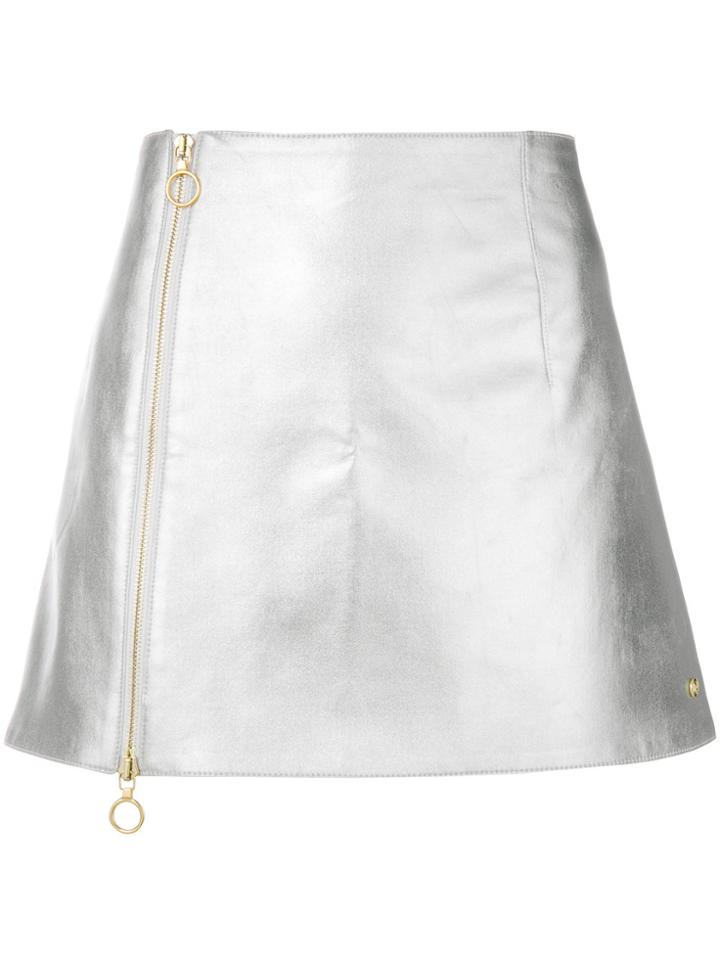 Paco Rabanne Metallic Zipped Skirt