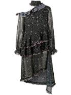 Sandy Liang 'make Love' Ruffled Tunic, Women's, Size: 38, Black, Polyester